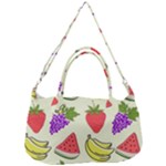 Fruits Pattern Background Food Removable Strap Handbag