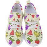 Fruits Pattern Background Food Women s Velcro Strap Shoes
