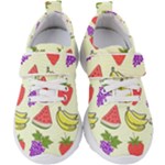 Fruits Pattern Background Food Kids  Velcro Strap Shoes