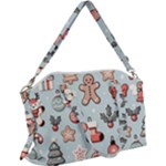 Christmas Cartoon Pattern Canvas Crossbody Bag