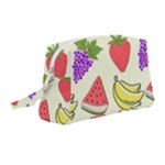 Fruits Pattern Background Food Wristlet Pouch Bag (Medium)