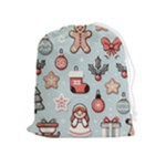 Christmas Cartoon Pattern Drawstring Pouch (XL)