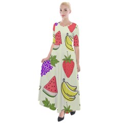 Half Sleeves Maxi Dress 