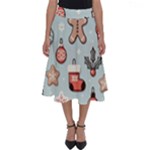 Christmas Cartoon Pattern Perfect Length Midi Skirt