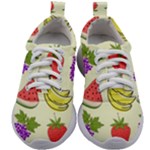 Fruits Pattern Background Food Kids Athletic Shoes