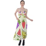 Fruits Pattern Background Food Tie Back Maxi Dress