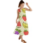 Fruits Pattern Background Food Summer Maxi Dress