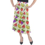 Fruits Pattern Background Food Midi Mermaid Skirt