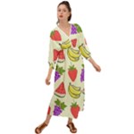 Fruits Pattern Background Food Grecian Style  Maxi Dress