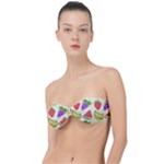 Fruits Pattern Background Food Classic Bandeau Bikini Top 