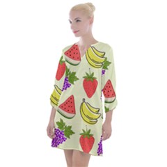 Open Neck Shift Dress 