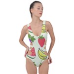 Fruits Pattern Background Food Side Cut Out Swimsuit