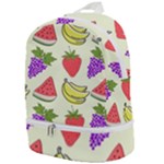 Fruits Pattern Background Food Zip Bottom Backpack
