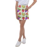 Fruits Pattern Background Food Kids  Tennis Skirt