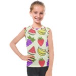 Fruits Pattern Background Food Kids  Mesh Tank Top