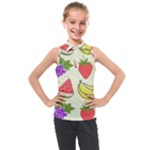 Fruits Pattern Background Food Kids  Sleeveless Polo T-Shirt