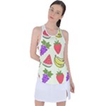 Fruits Pattern Background Food Racer Back Mesh Tank Top