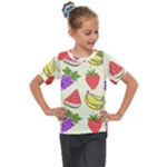 Fruits Pattern Background Food Kids  Mesh Piece T-Shirt