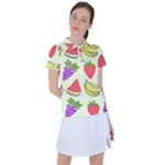 Fruits Pattern Background Food Women s Polo T-Shirt