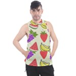 Fruits Pattern Background Food Men s Sleeveless Hoodie