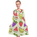 Fruits Pattern Background Food Kids  Midi Sailor Dress