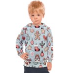 Christmas Cartoon Pattern Kids  Hooded Pullover