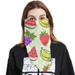 Fruits Pattern Background Food Face Covering Bandana (Triangle)