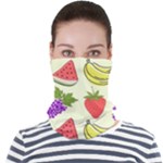 Fruits Pattern Background Food Face Seamless Bandana (Adult)