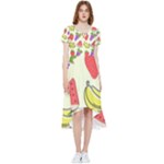 Fruits Pattern Background Food High Low Boho Dress