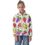 Fruits Pattern Background Food Kids  Half Zip Hoodie