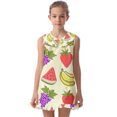 Kids  Pilgrim Collar Ruffle Hem Dress 