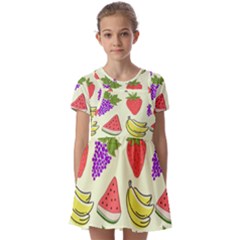 Kids  Short Sleeve Pinafore Style Dress 
