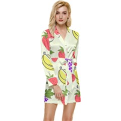 Long Sleeve Satin Robe 