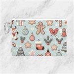 Christmas Cartoon Pattern Canvas Cosmetic Bag (Large)