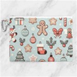 Christmas Cartoon Pattern Canvas Cosmetic Bag (XL)