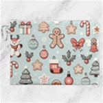 Christmas Cartoon Pattern Canvas Cosmetic Bag (XXL)