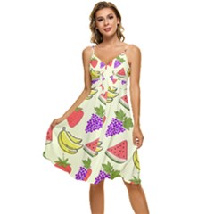 Sleeveless Tie Front Chiffon Dress 