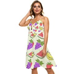 Sleeveless Tie Front Chiffon Dress 