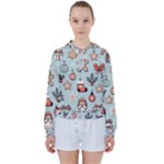 Christmas Cartoon Pattern Women s Tie Up Sweat