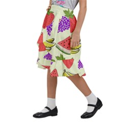 Kids  Ruffle Flared Wrap Midi Skirt 