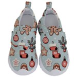 Christmas Cartoon Pattern Kids  Velcro No Lace Shoes