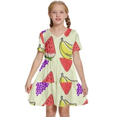 Kids  Short Sleeve Tiered Mini Dress 