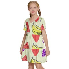 Kids  Short Sleeve Tiered Mini Dress 