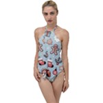 Christmas Cartoon Pattern Go with the Flow One Piece Swimsuit