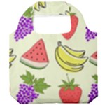 Fruits Pattern Background Food Foldable Grocery Recycle Bag