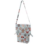 Christmas Cartoon Pattern Folding Shoulder Bag