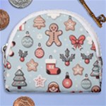 Christmas Cartoon Pattern Horseshoe Style Canvas Pouch