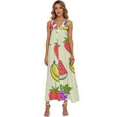 V-Neck Sleeveless Wide Leg Pants Overalls 