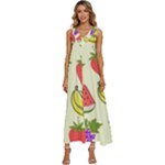 Fruits Pattern Background Food V-Neck Sleeveless Loose Fit Overalls