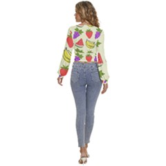 Long Sleeve Deep-V Velour Top 